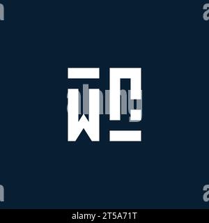 WR initial monogram logo with geometric style design ideas Stock Vector