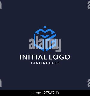 UG logo hexagon designs, best monogram initial logo with hexagonal shape design ideas inspiration Stock Vector