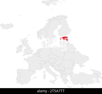 Location map of the REPUBLIC OF ESTONIA, EUROPE Stock Vector