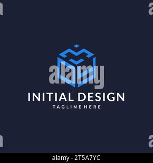 OY initial monogram logo with hexagonal shape style, real estate logo ...