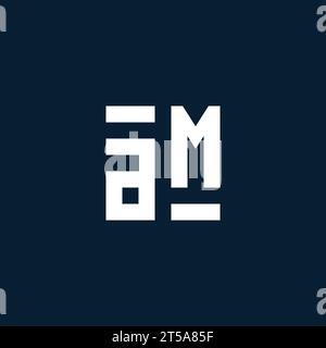 AM initial monogram logo with geometric style design ideas Stock Vector