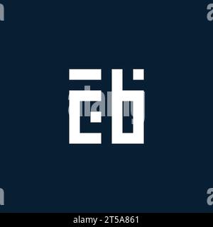 CB initial monogram logo with geometric style design ideas Stock Vector