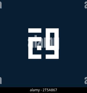 CG initial monogram logo with geometric style design ideas Stock Vector
