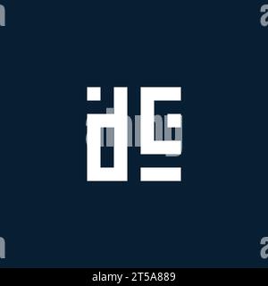 DC initial monogram logo with geometric style design ideas Stock Vector