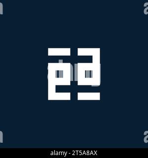 EA initial monogram logo with geometric style design ideas Stock Vector