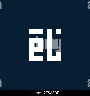 EL initial monogram logo with geometric style design ideas Stock Vector