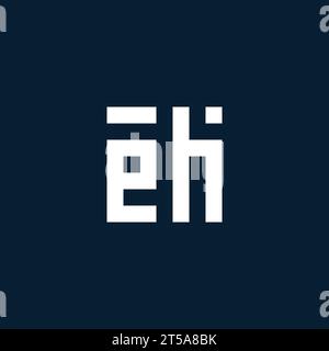 EH initial monogram logo with geometric style design ideas Stock Vector