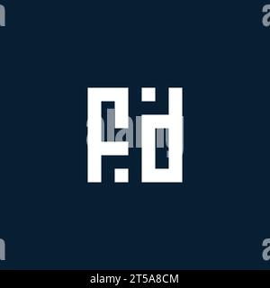 FD initial monogram logo with geometric style design ideas Stock Vector