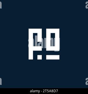 FO initial monogram logo with geometric style design ideas Stock Vector