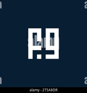FG initial monogram logo with geometric style design ideas Stock Vector
