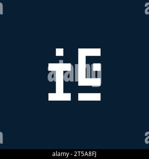 IC initial monogram logo with geometric style design ideas Stock Vector