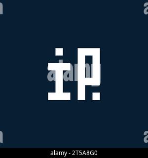 IP initial monogram logo with geometric style design ideas Stock Vector