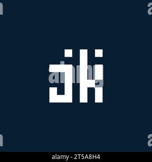 JK initial monogram logo with geometric style design ideas Stock Vector