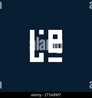 LE initial monogram logo with geometric style design ideas Stock Vector
