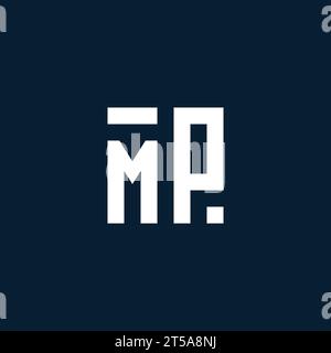 MP initial monogram logo with geometric style design ideas Stock Vector
