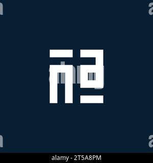 NA initial monogram logo with geometric style design ideas Stock Vector