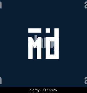 MD initial monogram logo with geometric style design ideas Stock Vector