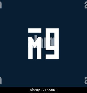 MG initial monogram logo with geometric style design ideas Stock Vector