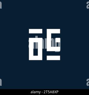 OC initial monogram logo with geometric style design ideas Stock Vector