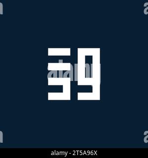 SG initial monogram logo with geometric style design ideas Stock Vector