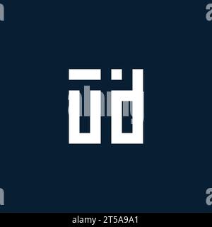 UD initial monogram logo with geometric style design ideas Stock Vector