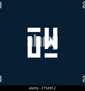 UW initial monogram logo with geometric style design ideas Stock Vector