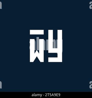 WY initial monogram logo with geometric style design ideas Stock Vector