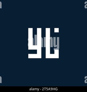 YL initial monogram logo with geometric style design ideas Stock Vector