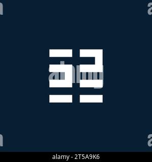 ZZ initial monogram logo with geometric style design ideas Stock Vector