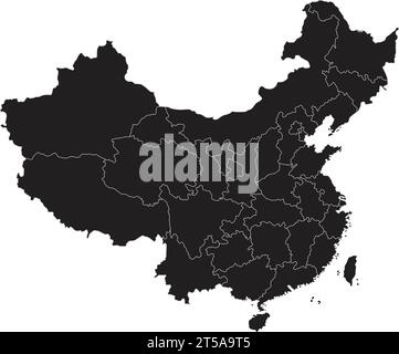 china map backdrop in vector form Stock Vector