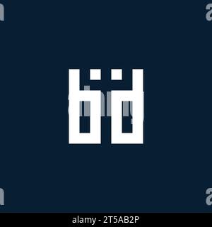 BD initial monogram logo with geometric style design ideas Stock Vector