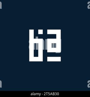 BA initial monogram logo with geometric style design ideas Stock Vector