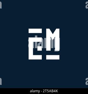 CM initial monogram logo with geometric style design ideas Stock Vector