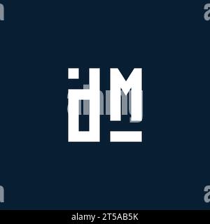 DM initial monogram logo with geometric style design ideas Stock Vector