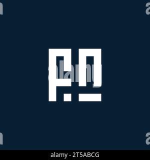 FN initial monogram logo with geometric style design ideas Stock Vector