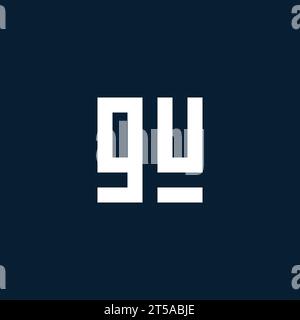 GU initial monogram logo with geometric style design ideas Stock Vector