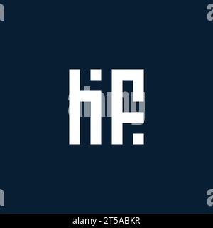 HF initial monogram logo with geometric style design ideas Stock Vector