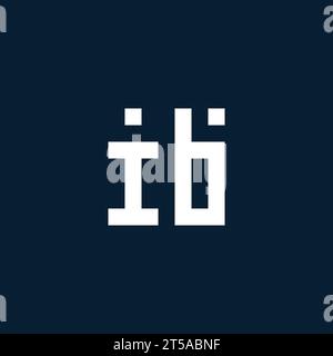 IB initial monogram logo with geometric style design ideas Stock Vector