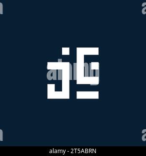 JC initial monogram logo with geometric style design ideas Stock Vector