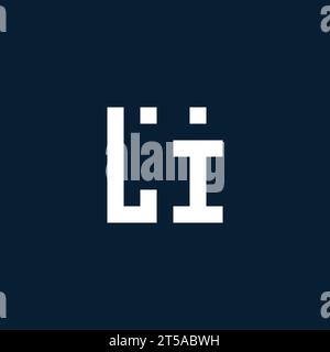 LI initial monogram logo with geometric style design ideas Stock Vector