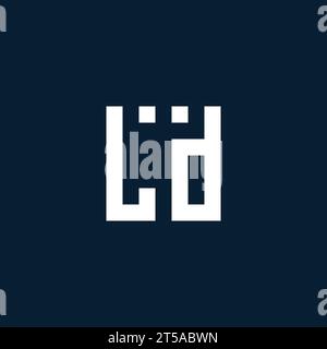 LD initial monogram logo with geometric style design ideas Stock Vector