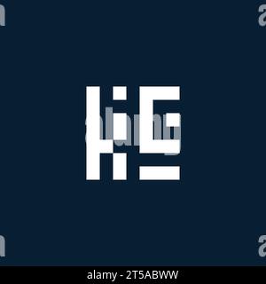 KC initial monogram logo with geometric style design ideas Stock Vector