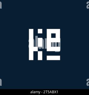 KE initial monogram logo with geometric style design ideas Stock Vector