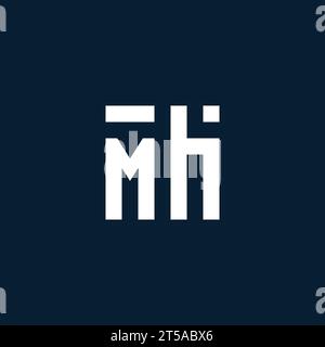 MH initial monogram logo with geometric style design ideas Stock Vector