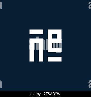 NE initial monogram logo with geometric style design ideas Stock Vector