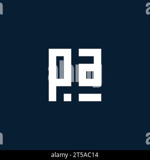 PA initial monogram logo with geometric style design ideas Stock Vector