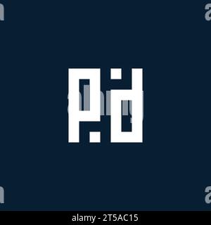 PD initial monogram logo with geometric style design ideas Stock Vector