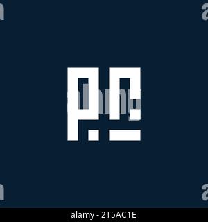PR initial monogram logo with geometric style design ideas Stock Vector