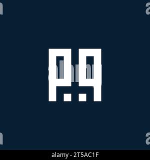 PQ initial monogram logo with geometric style design ideas Stock Vector