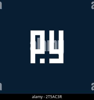 PY initial monogram logo with geometric style design ideas Stock Vector